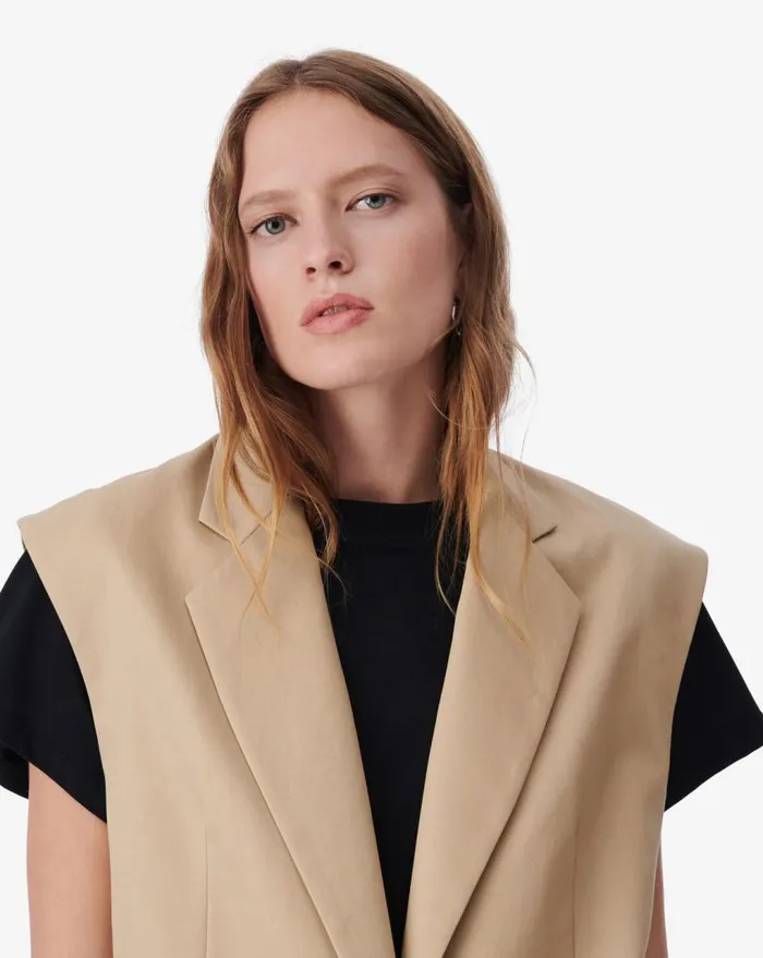IRO VIRIA SUIT VEST Camel Women Jackets and Coats