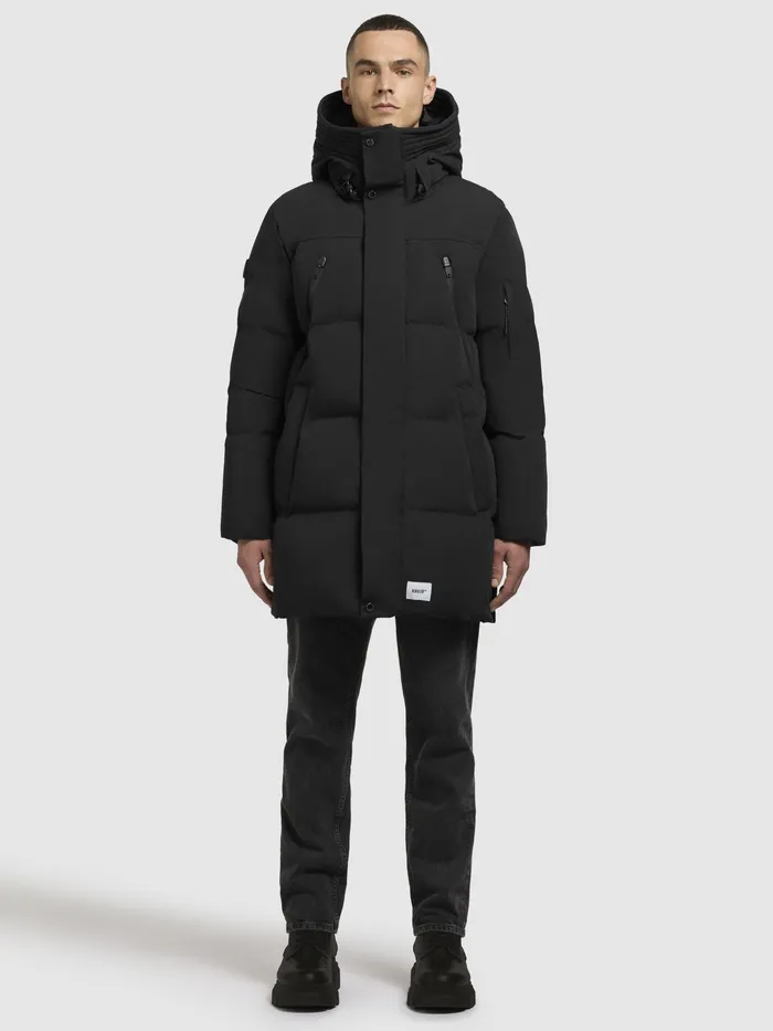 Jacke DOYLE Schwarz Schwarz Puffer Jackets KHUJO Men