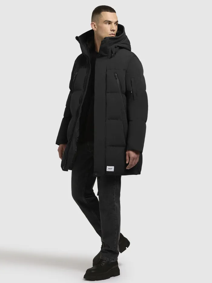 Jacke DOYLE Schwarz Schwarz Puffer Jackets KHUJO Men