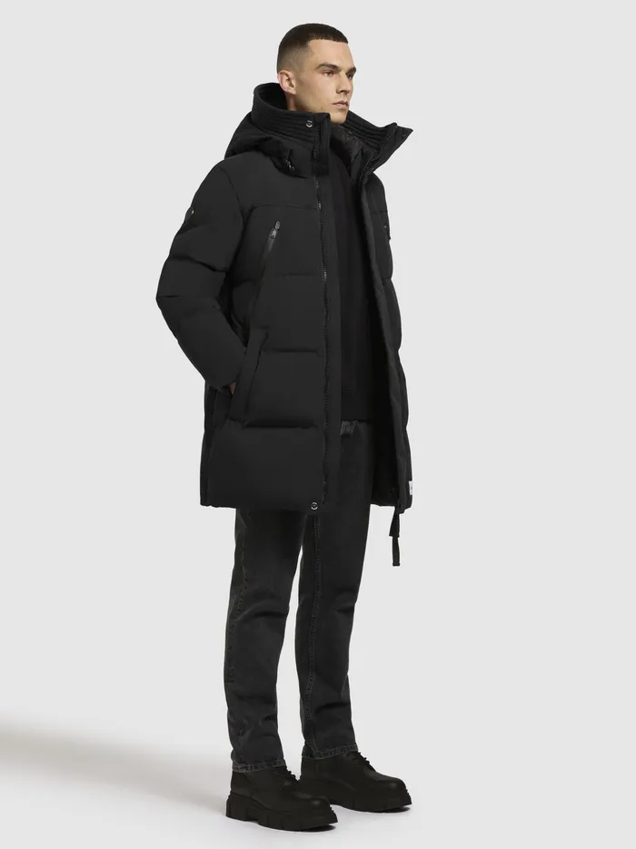 Jacke DOYLE Schwarz Schwarz Puffer Jackets KHUJO Men