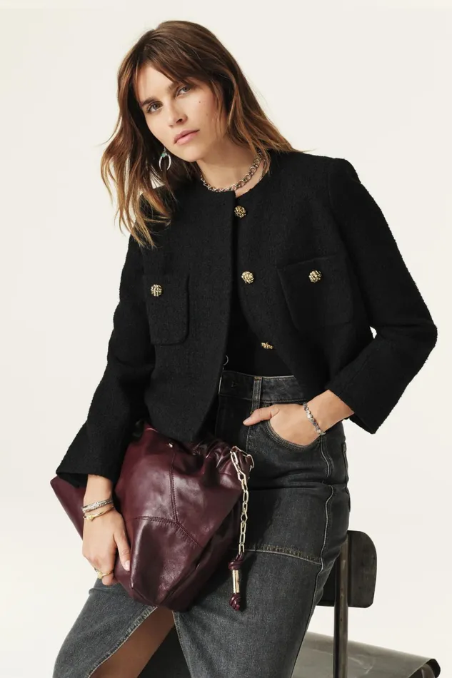 Jacket Meredith Black Women Baandsh Jackets and Coats