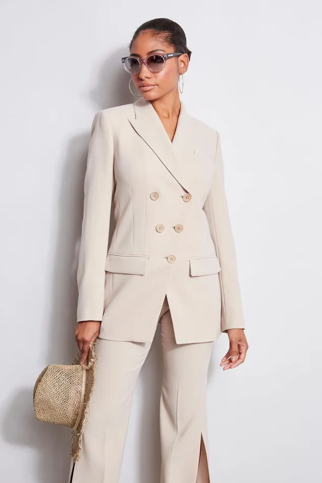 Jackets and Blazers Women Elie Tahari 5 Button Double Breasted Blazer ISLAND SAND Jackets and Blazers Women Elie Tahari 5 Button Double Breasted Blazer ISLAND SAND