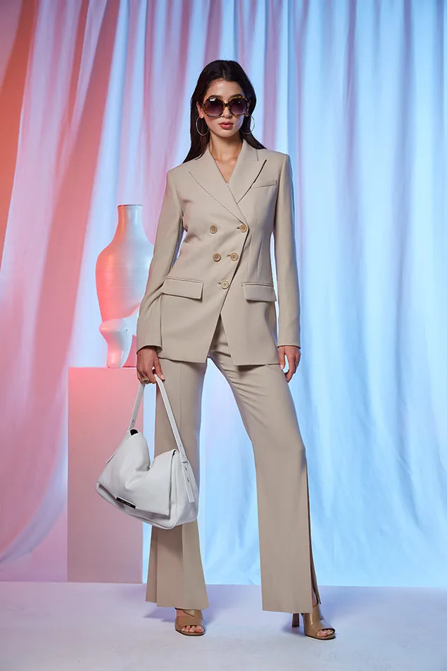 Jackets and Blazers Women Elie Tahari 5 Button Double Breasted Blazer ISLAND SAND