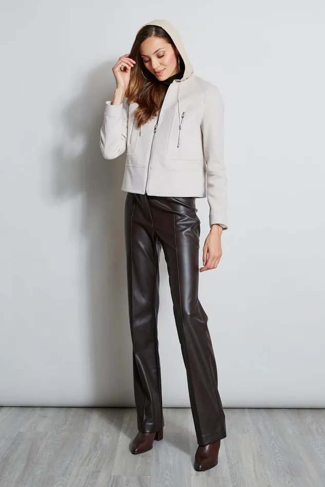 Jackets and Blazers Women Elie Tahari Wool Cropped Hooded Jacket OATMEAL