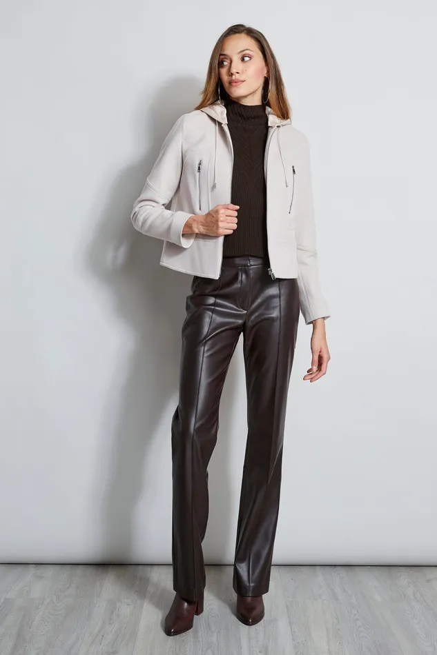 Jackets and Blazers Women Elie Tahari Wool Cropped Hooded Jacket OATMEAL