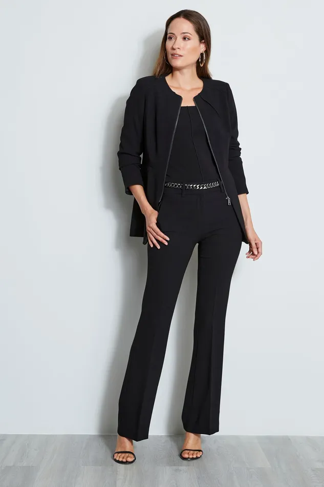 Jackets and Blazers Women Elie Tahari Zip Front Blazer BLACK