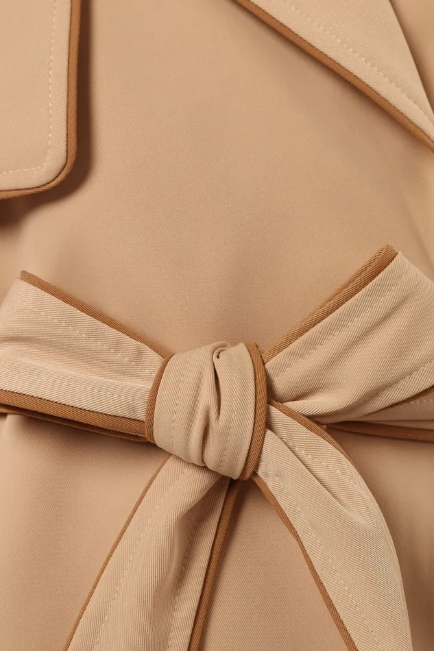 Jackets and Coats Women Petal and Pup Cayenne Contrast Binding Trench Coat Camel