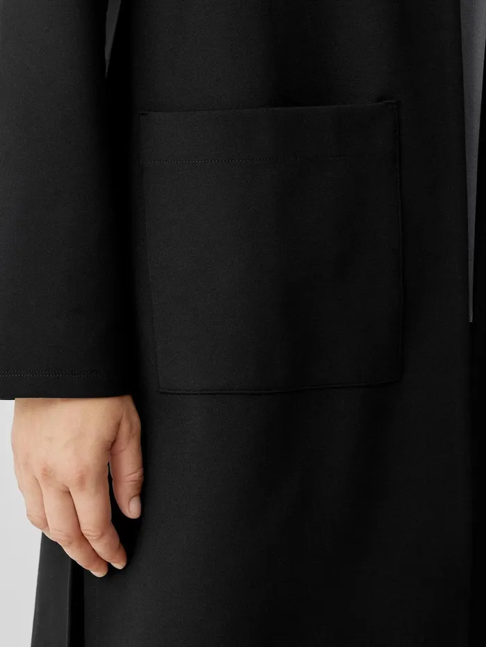 Jackets Coats and Vests Women Eileen Fisher Washable Flex Ponte Long Jacket Black