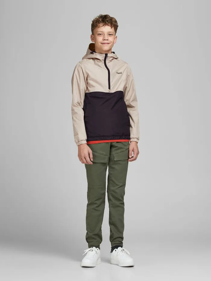 Jackets JACK and JONES Junior BOYS COLOUR BLOCK ANORAK Beige Crockery