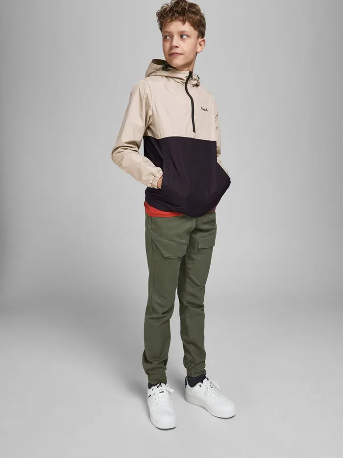 Jackets JACK and JONES Junior BOYS COLOUR BLOCK ANORAK Beige Crockery