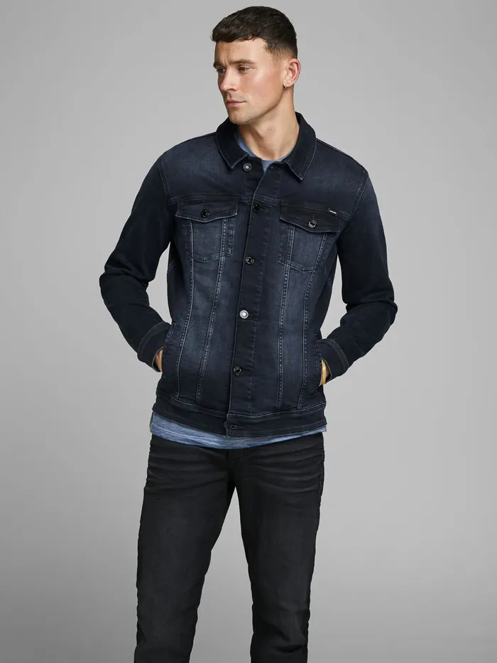 Jackets JACK and JONES Mens ALVIN AGI 004 DENIM JACKET Blue Blue Denim