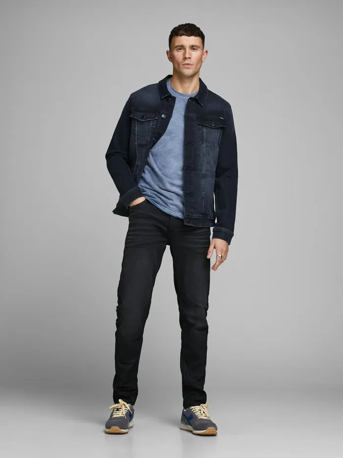 Jackets JACK and JONES Mens ALVIN AGI 004 DENIM JACKET Blue Blue Denim