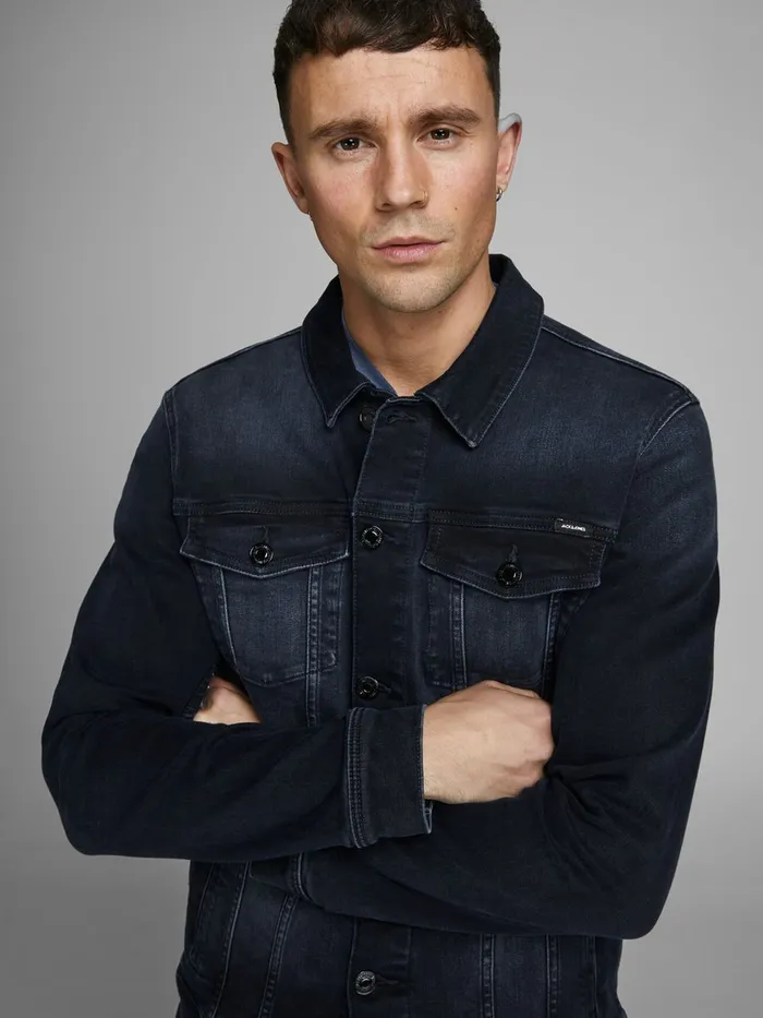 Jackets JACK and JONES Mens ALVIN AGI 004 DENIM JACKET Blue Blue Denim
