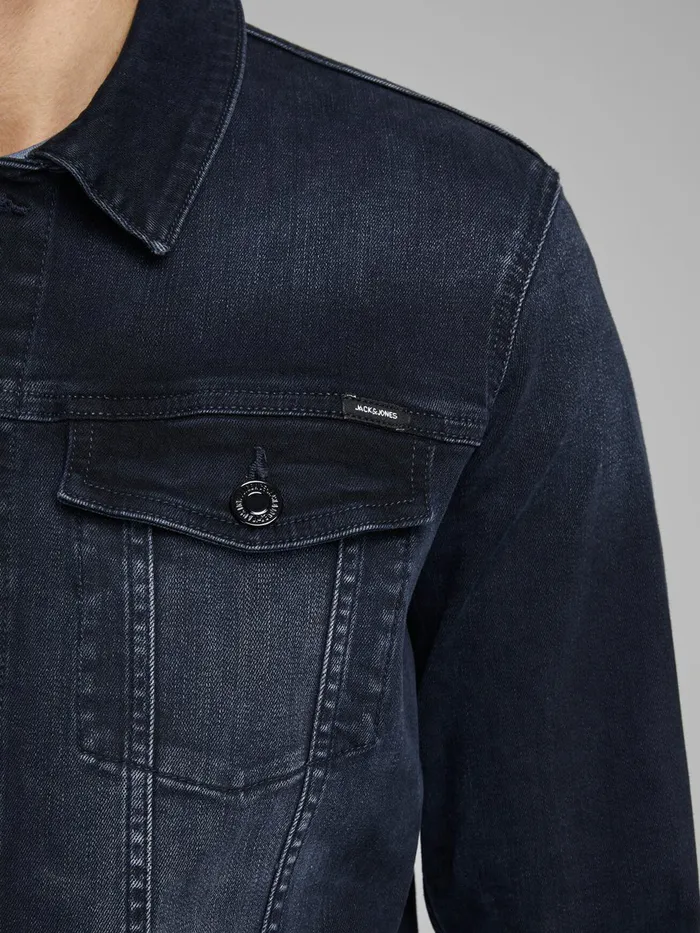 Jackets JACK and JONES Mens ALVIN AGI 004 DENIM JACKET Blue Blue Denim