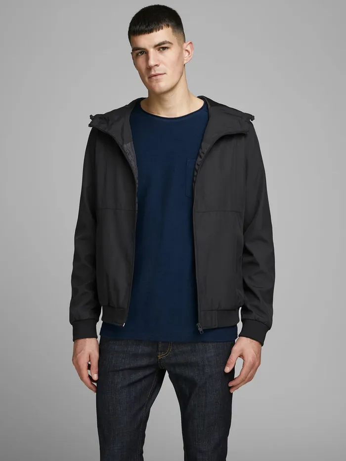 Jackets JACK and JONES Mens BOMBER INSPIRED JACKET Black Black