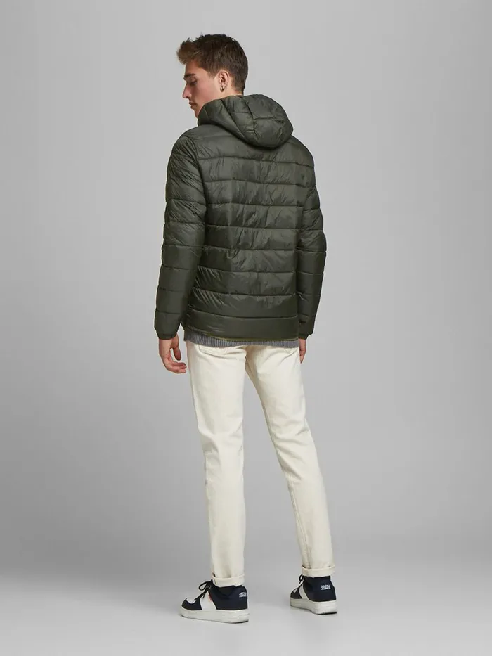 Jackets JACK and JONES Mens CLASSIC PUFFER JACKET Green Rosin