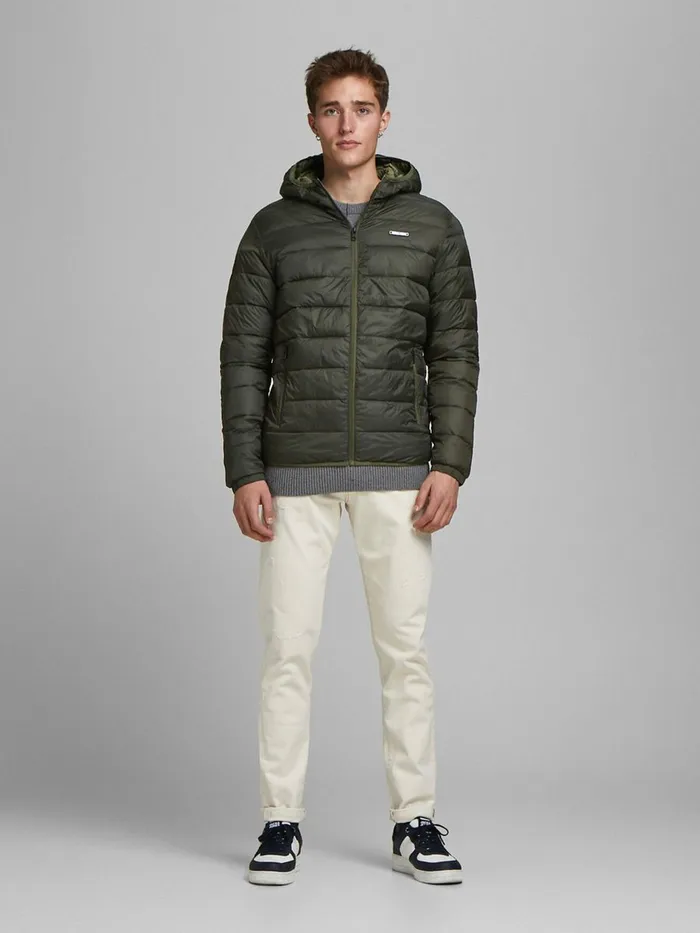 Jackets JACK and JONES Mens CLASSIC PUFFER JACKET Green Rosin