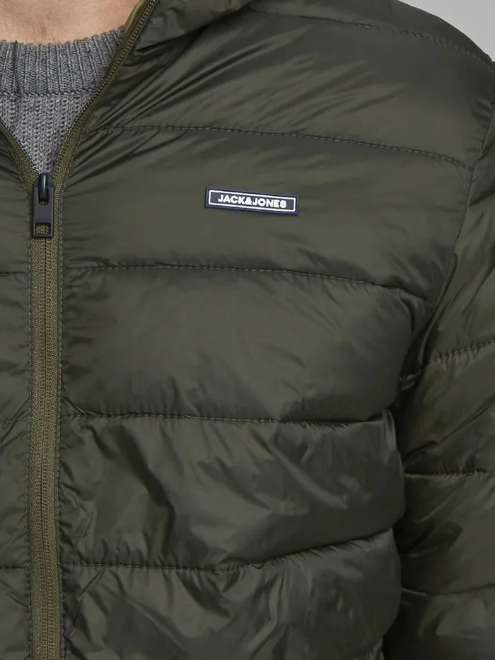 Jackets JACK and JONES Mens CLASSIC PUFFER JACKET Green Rosin