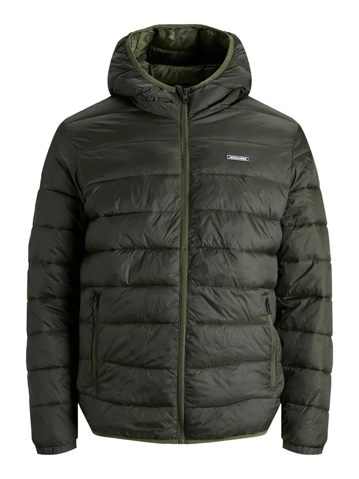 Jackets JACK and JONES Mens CLASSIC PUFFER JACKET Green Rosin