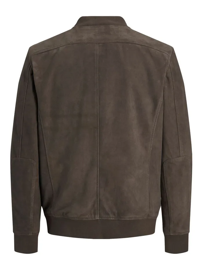 Jackets JACK and JONES Mens GOAT SUEDE JACKET Brown Asphalt