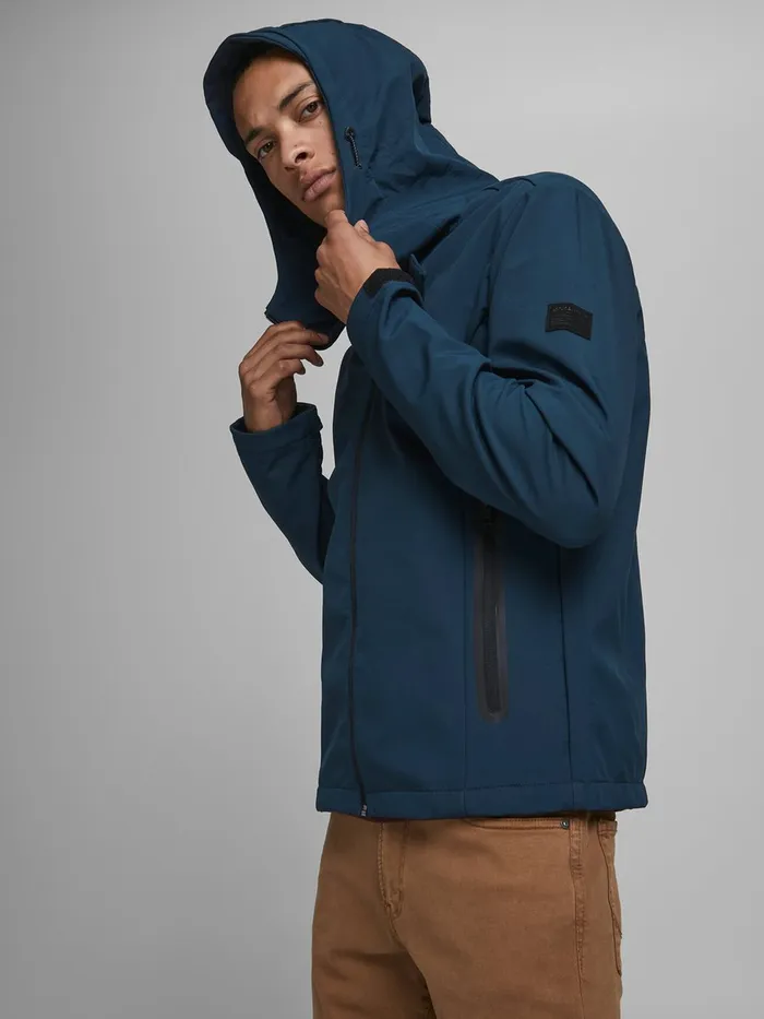 Jackets JACK and JONES Mens HOODED SOFTSHELL JACKET