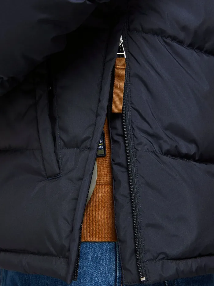Jackets JACK and JONES Mens PADDED ANORAK Blue Dark Navy