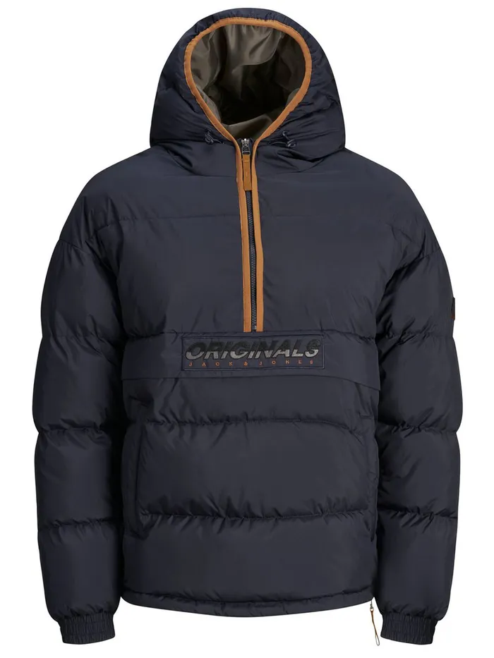 Jackets JACK and JONES Mens PADDED ANORAK Blue Dark Navy