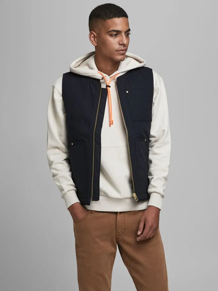 Jackets JACK and JONES Mens PADDED GILET Black Black