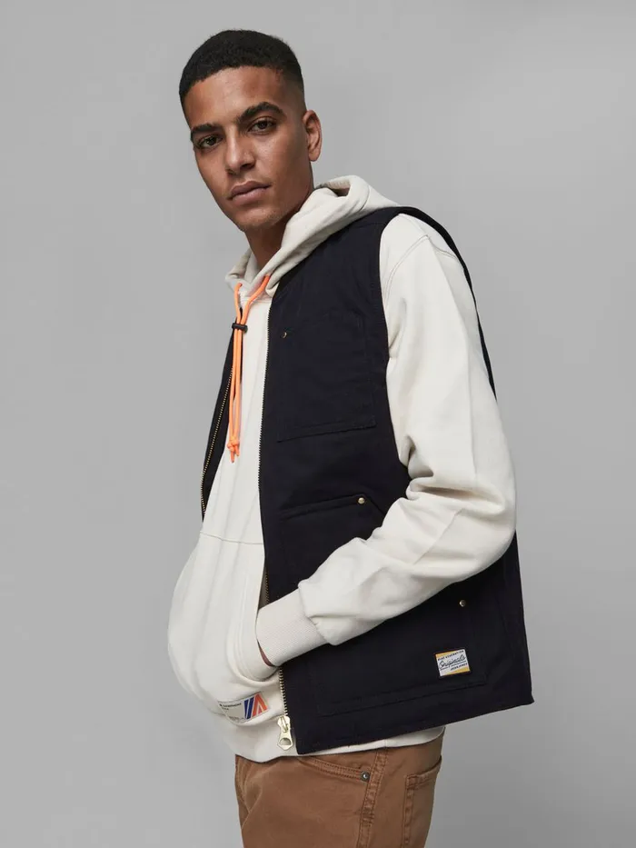 Jackets JACK and JONES Mens PADDED GILET Black Black