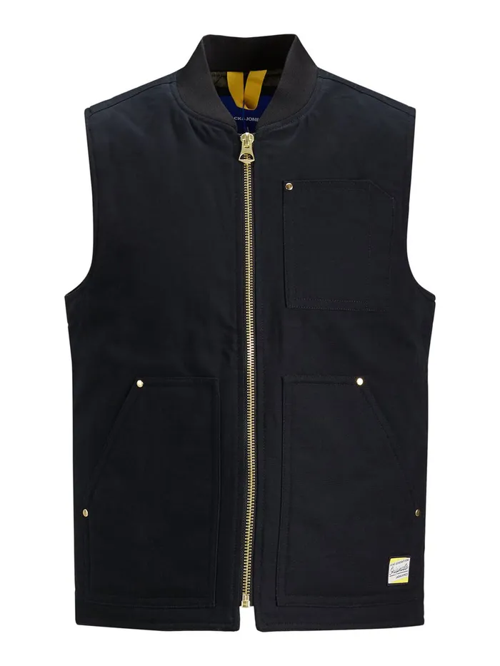 Jackets JACK and JONES Mens PADDED GILET Black Black