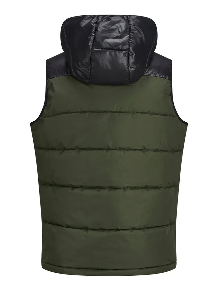 Jackets JACK and JONES Mens PUFFER GILET Green Forest Night