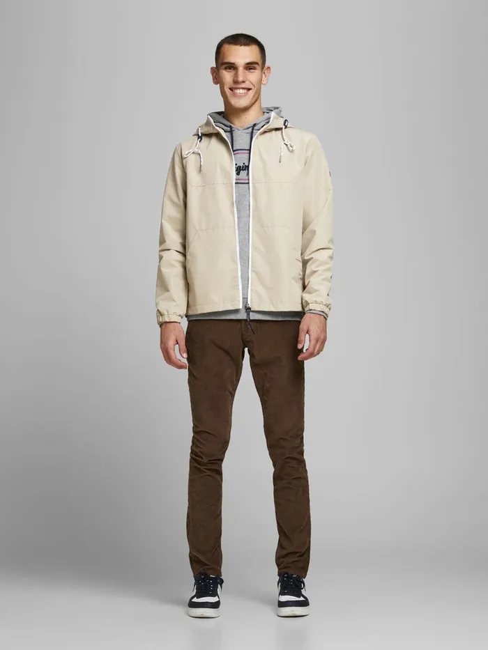 Jackets JACK and JONES Mens REINFORCED LIGHTWEIGHT JACKET Beige Crockery
