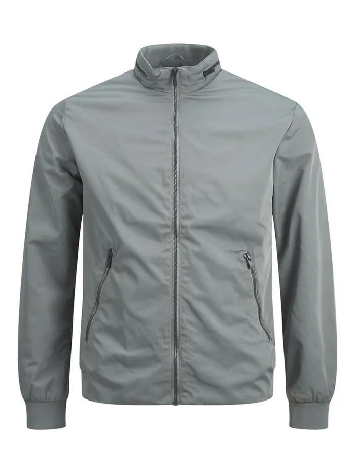 Jackets JACK and JONES Mens STAND COLLAR NAPOLEON POCKET JACKET Grey New Sage