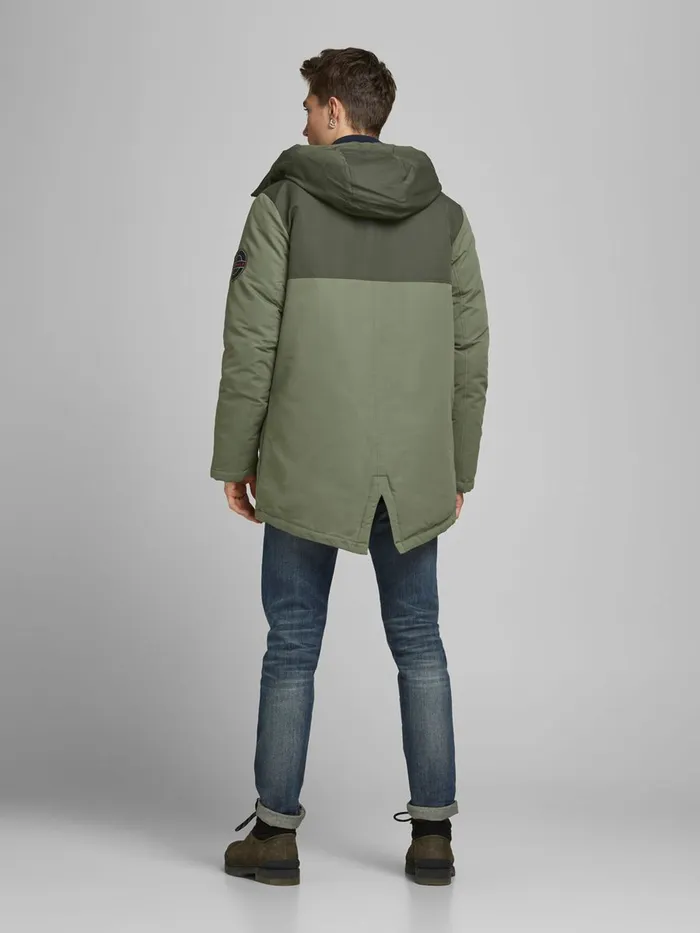 Jackets JACK and JONES Mens WARM PARKA Green Dusty Olive