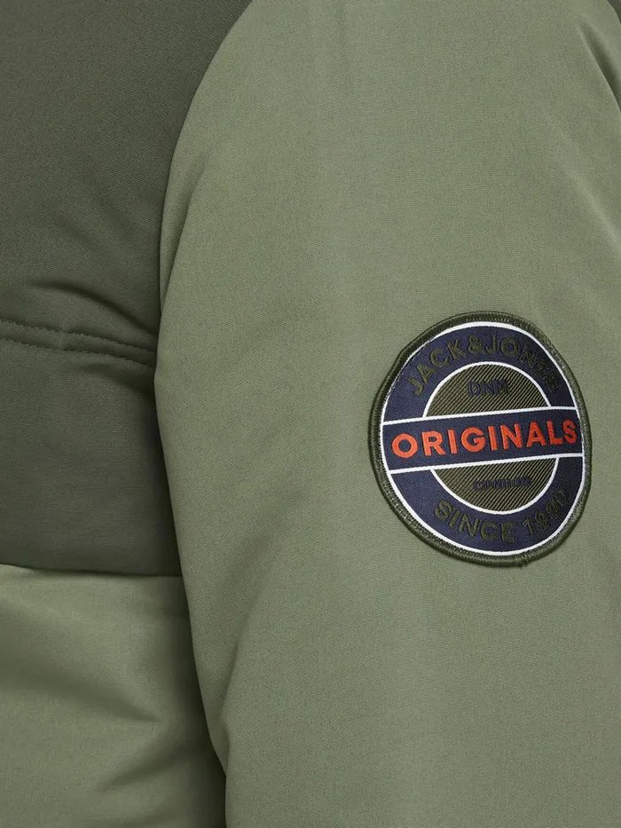 Jackets JACK and JONES Mens WARM PARKA Green Dusty Olive