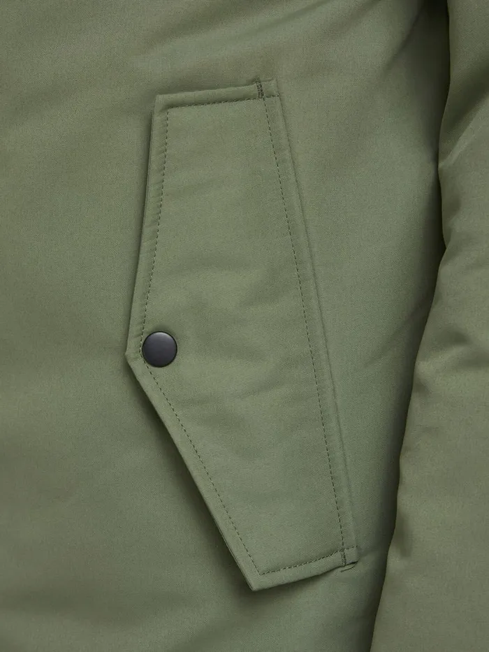Jackets JACK and JONES Mens WARM PARKA Green Dusty Olive