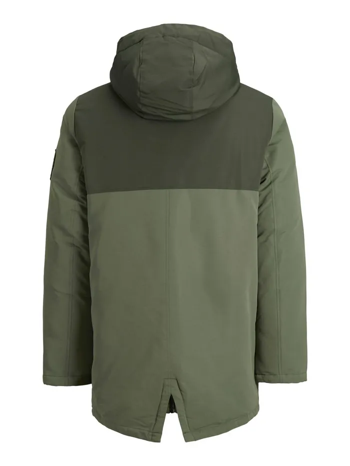 Jackets JACK and JONES Mens WARM PARKA Green Dusty Olive
