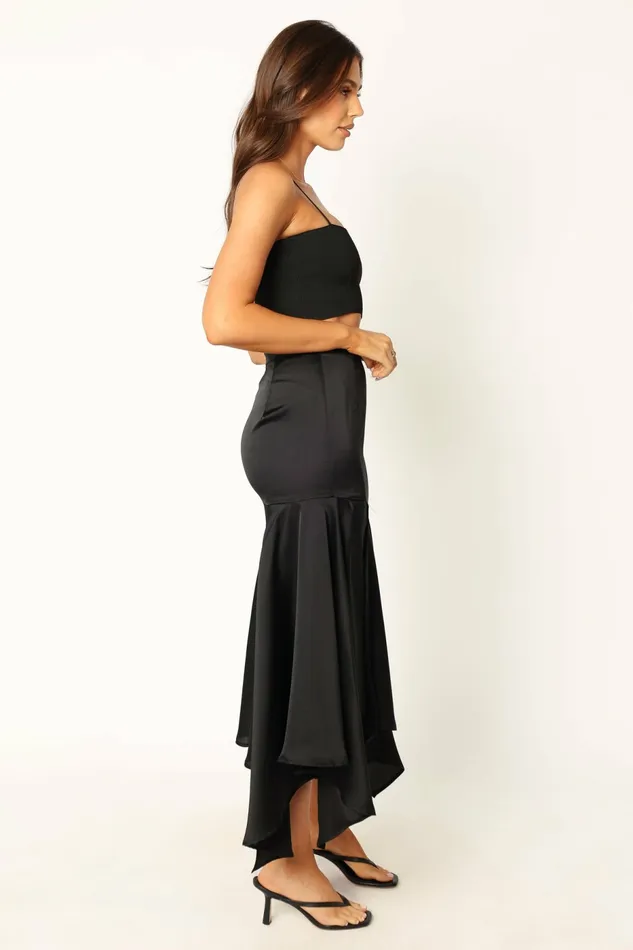 Jair Midi Skirt Black Women Skirts Petal and Pup