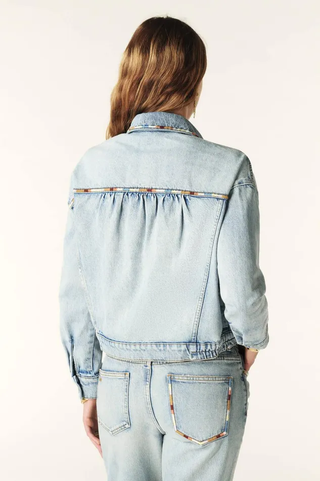 Jean Blazer Fox Blue Women Baandsh Jackets and Coats