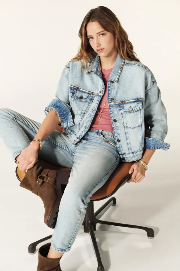 Jean Blazer Fox Blue Women Baandsh Jackets and Coats