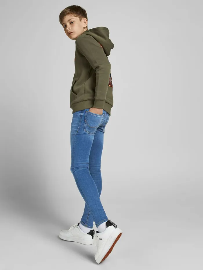 Jeans JACK and JONES Junior BOYS DAN ORIGINAL SKINNY FIT JEANS Blue Blue Denim