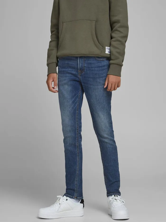Jeans JACK and JONES Junior BOYS LIAM ORIGINAL SKINNY FIT JEANS Blue Blue Denim