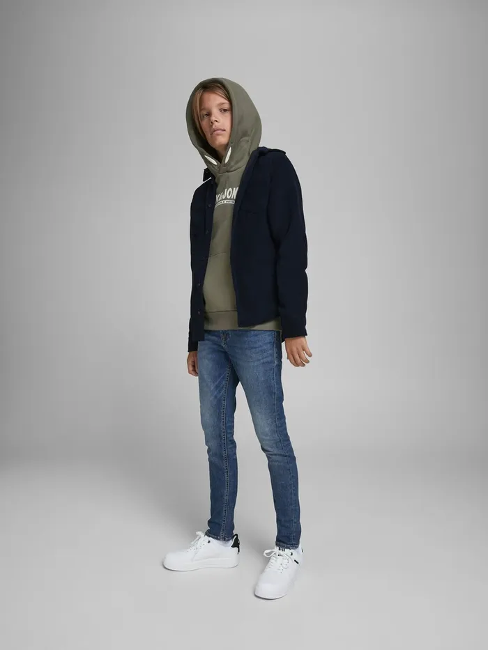 Jeans JACK and JONES Junior BOYS LIAM ORIGINAL SKINNY FIT JEANS Blue Blue Denim