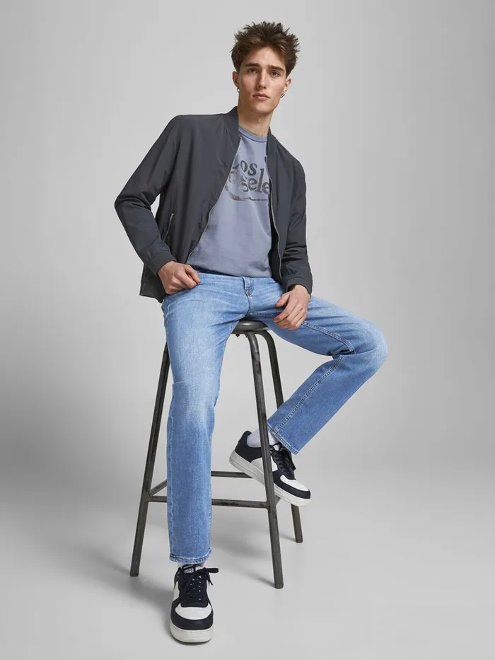 Jeans JACK and JONES Mens CLARK ORIGINAL AM 266 LID REGULAR FIT JEANS Blue Blue Denim