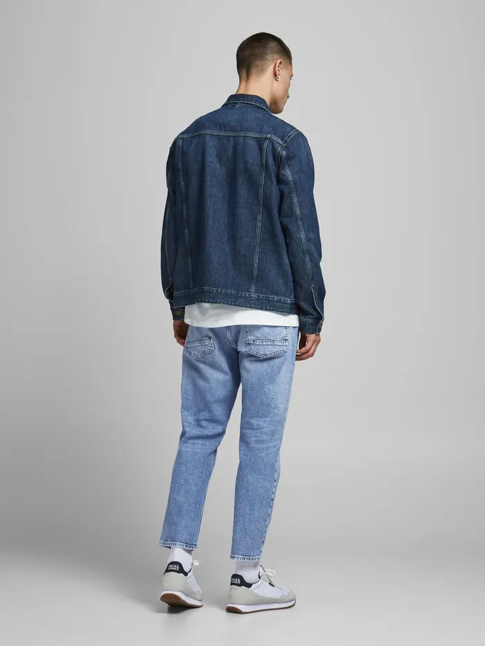 Jeans JACK and JONES Mens FRANK LEEN CJ 529 TAPERED FIT JEANS Blue Blue Denim