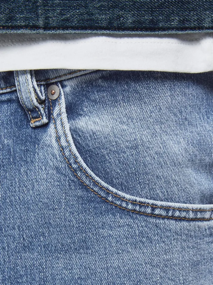 Jeans JACK and JONES Mens FRANK LEEN CJ 529 TAPERED FIT JEANS Blue Blue Denim