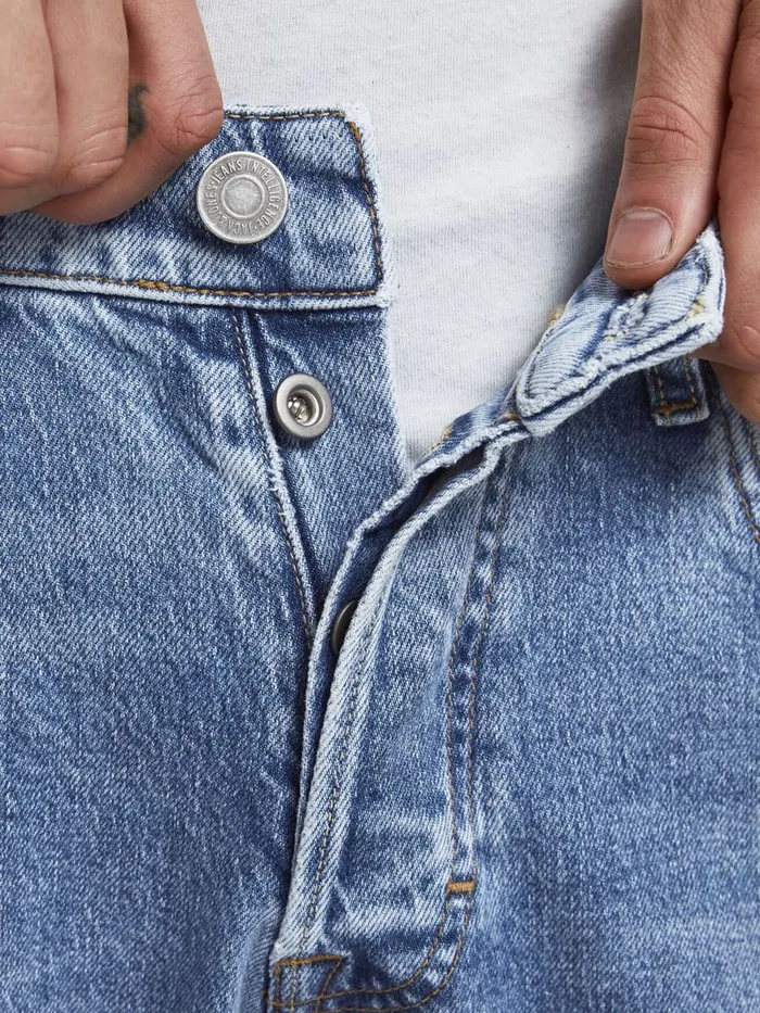 Jeans JACK and JONES Mens FRANK LEEN CJ 529 TAPERED FIT JEANS Blue Blue Denim