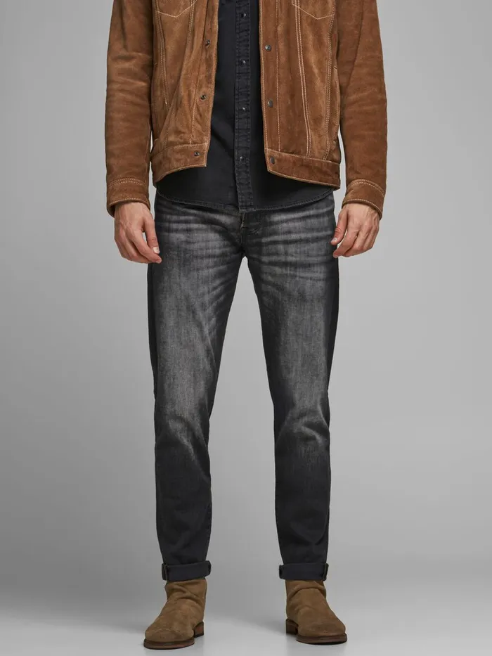 Jeans JACK and JONES Mens FRED ICON JOS 142 50SPS TAPERED FIT JEANS Black Black Denim Jeans JACK and JONES Mens FRED ICON JOS 142 50SPS TAPERED FIT JEANS Black Black Denim