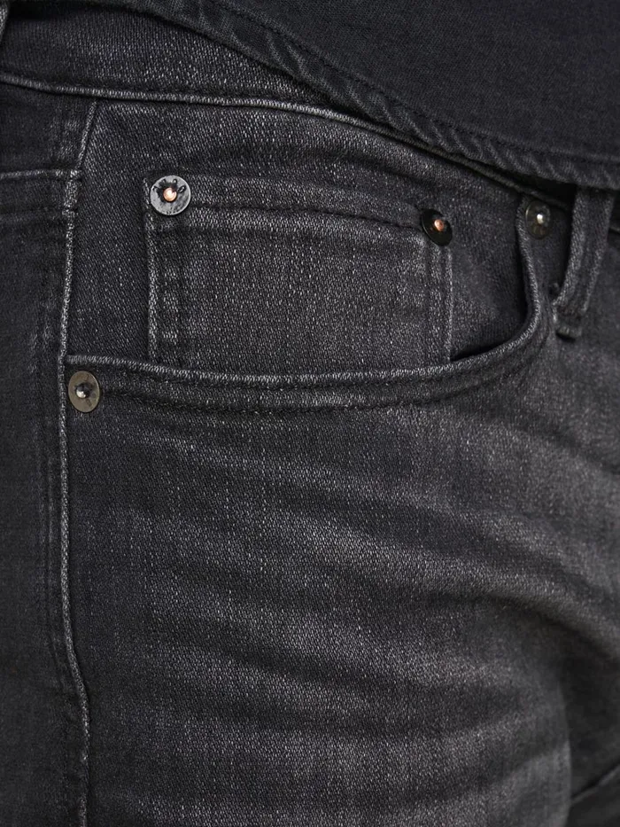Jeans JACK and JONES Mens FRED ICON JOS 142 50SPS TAPERED FIT JEANS Black Black Denim