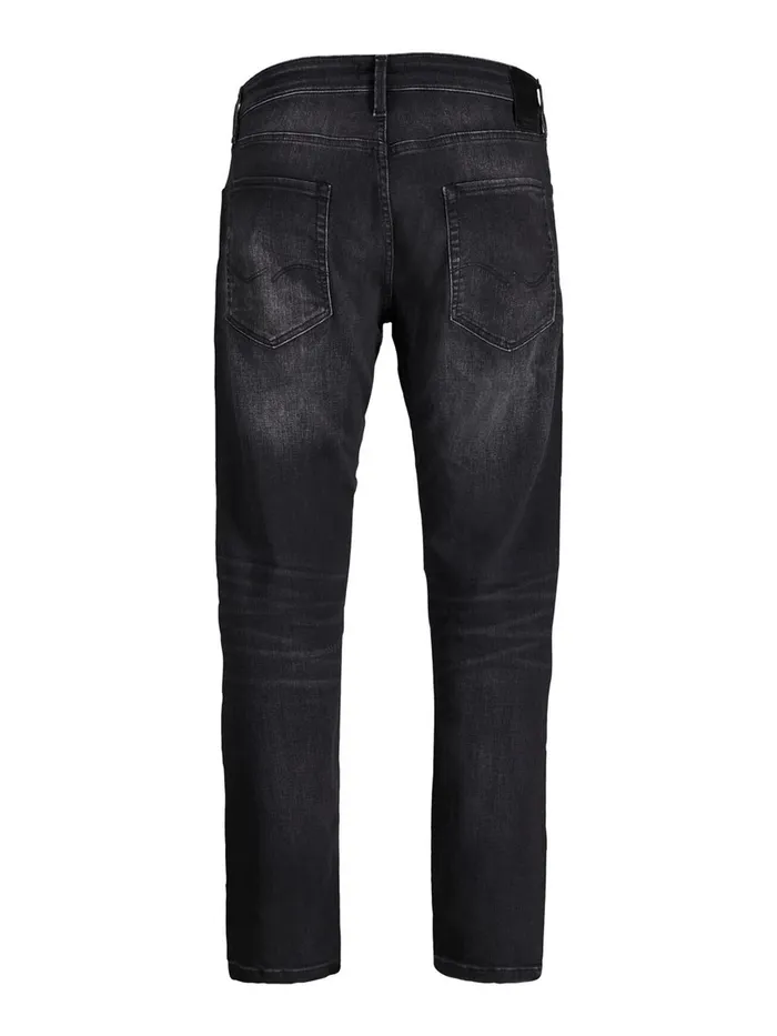 Jeans JACK and JONES Mens FRED ICON JOS 142 50SPS TAPERED FIT JEANS Black Black Denim